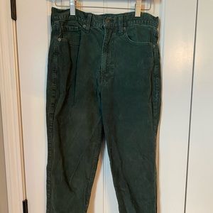 Green corduroy mom jeans from American Eagle